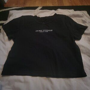 Black Pac Sun Crop T